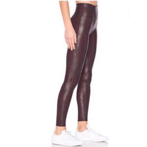 Spanx Faux Leather Leggings in Color Wine